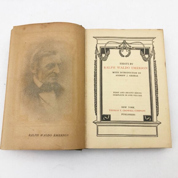 Essays by Ralph Waldo Emerson 1st & 2nd Series in One Volume HB 1926 1st Edition - Picture 7 of 11